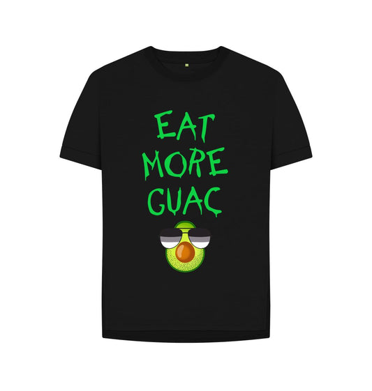 Black Eat More Guac Tee - Women's