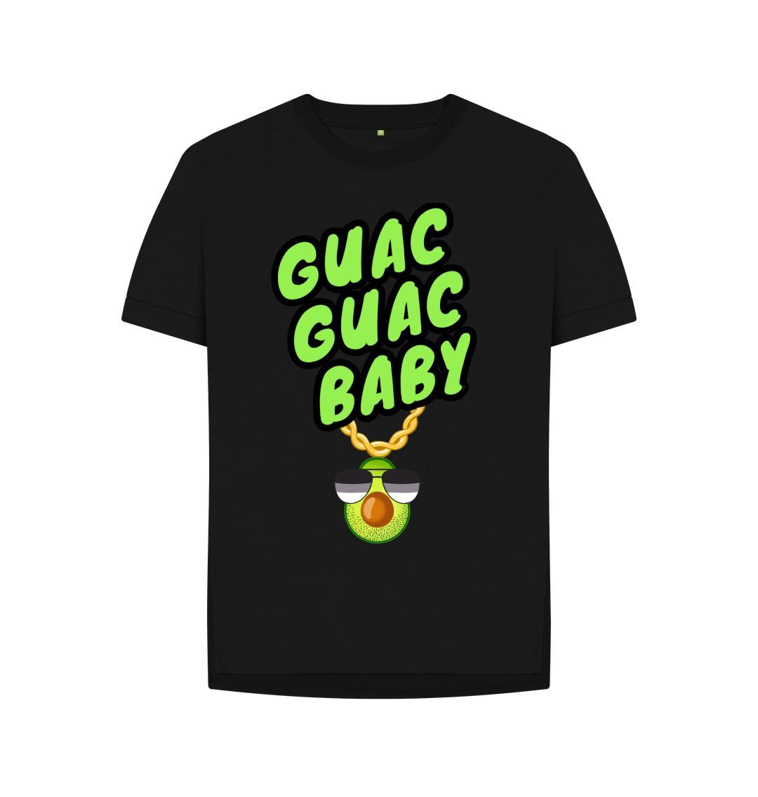 Black Guac Guac Baby Tee - Women's