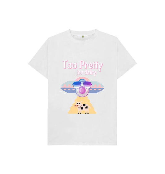 White Too Pretty For Dairy Shirt - Kid's