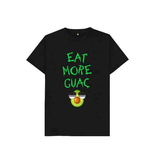 Black Eat More Guac Tee - Kid's